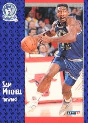1991-92 Fleer Tony's Pizza #117 Sam Mitchell