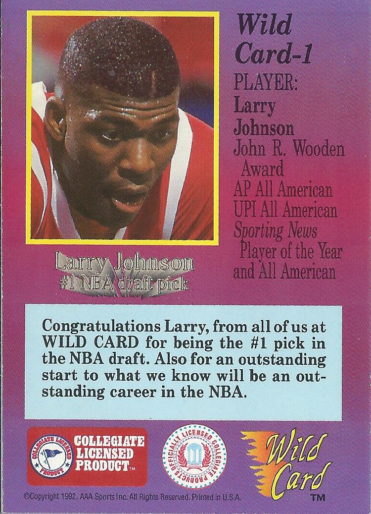 1991-92 Wild Card #24 Larry Johnson