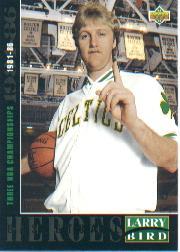 1992-93 Upper Deck Larry Bird Heroes #22 Larry Bird/1981-86 Three NBA Championships