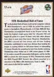 1992-93 Upper Deck Wilt Chamberlain Heroes #17 Wilt Chamberlain back image