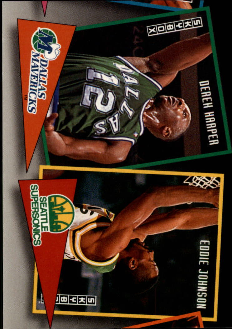 1992-93 SkyBox School Ties #ST11 Derek Harper/Eddie Johnson
