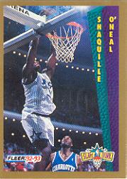 1992-93 Fleer Tony's Pizza #97 Shaquille O'Neal SD