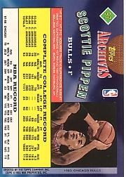 1992-93 Topps Archives Gold #97G Scottie Pippen back image
