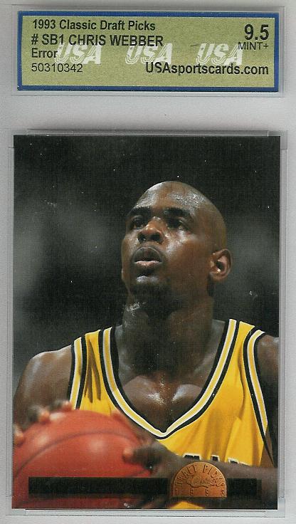 1993 Classic Special Bonus #SB1 Chris Webber