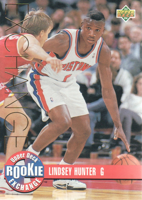 1993-94 Upper Deck Rookie Exchange Gold #RE10 Lindsey Hunter
