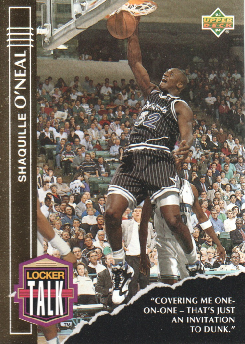 1993-94 Upper Deck Locker Talk #LT3 Shaquille O'Neal