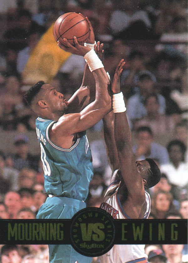 1993-94 SkyBox Premium Showdown Series #SS1 Alonzo Mourning/Patrick Ewing