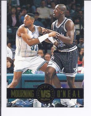 1993-94 SkyBox Premium Showdown Series #SS3 Alonzo Mourning/Shaquille O'Neal