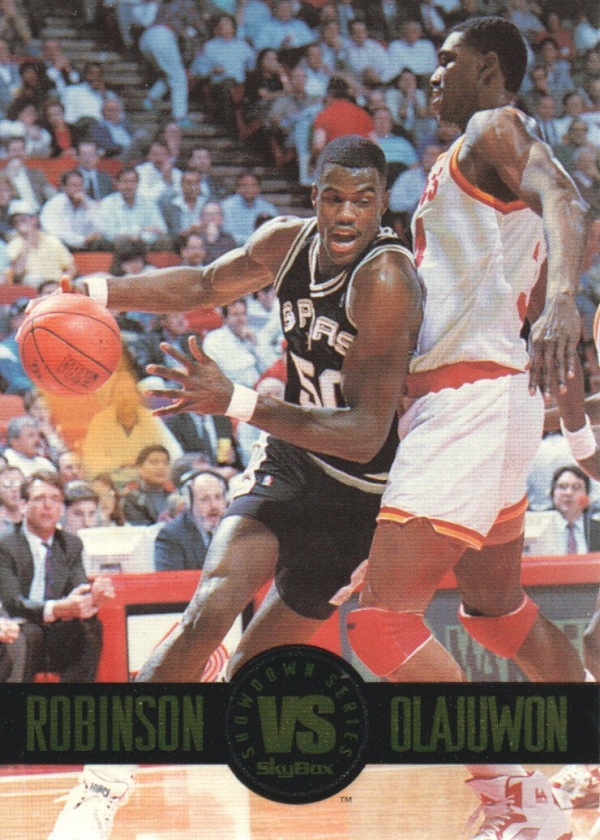 1993-94 SkyBox Premium Showdown Series #SS5 David Robinson/Hakeem Olajuwon