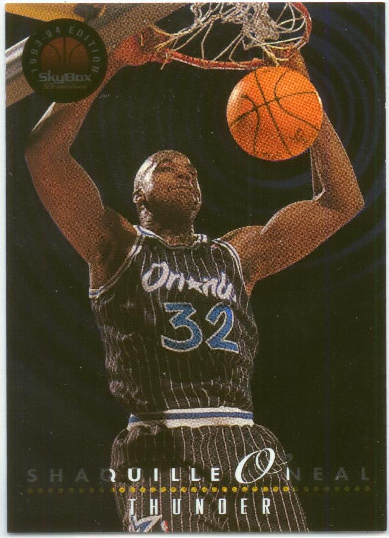 1993-94 SkyBox Premium Thunder and Lightning #TL6 Shaquille O'Neal/Anfernee Hardaway