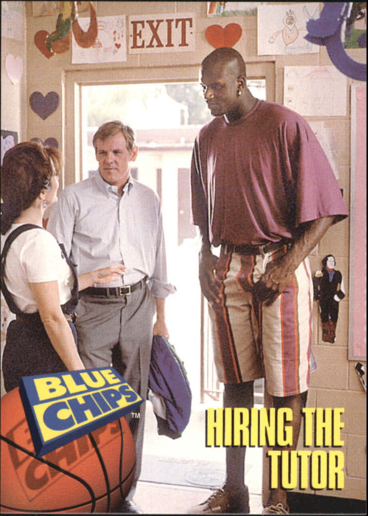 1994 SkyBox Premium Blue Chips #21 Hiring the Tutor/(O'Neal introduced/to Mary McDonnell)