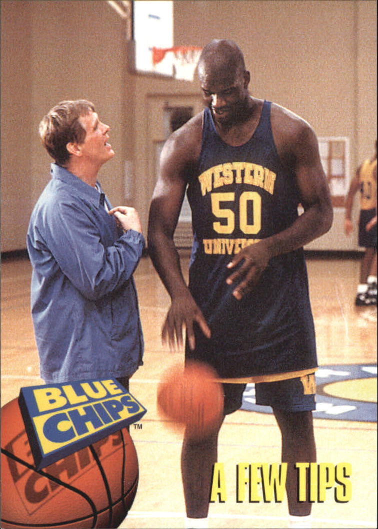 1994 SkyBox Premium Blue Chips #35 A Few Tips/(Nolte coaching/O'Neal in practice)