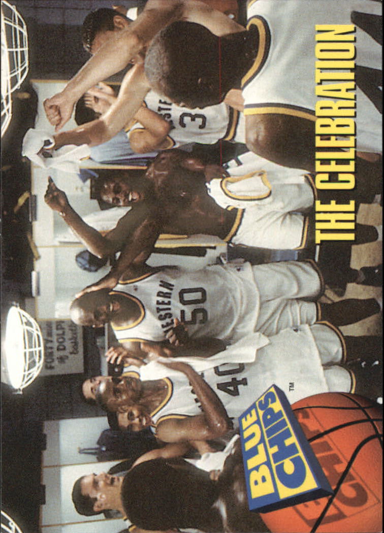 1994 SkyBox Premium Blue Chips #44 The Celebration/(O'Neal and Hardaway/celebrating)