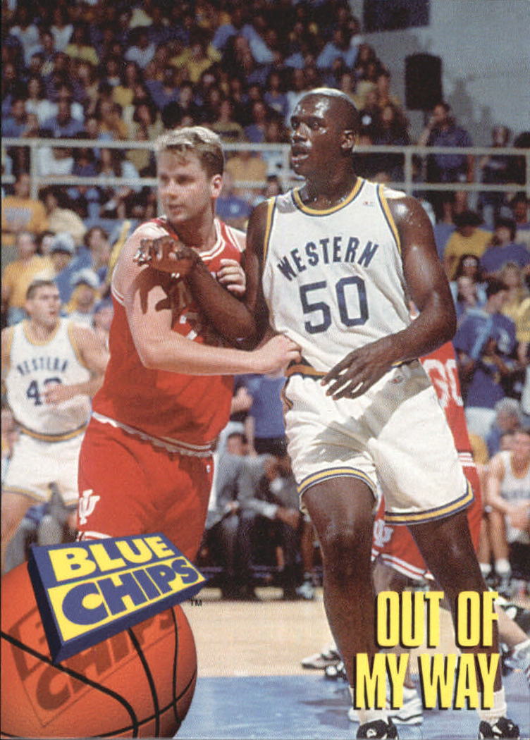 1994 SkyBox Premium Blue Chips #70 Out of My Way/(O'Neal establishing position)