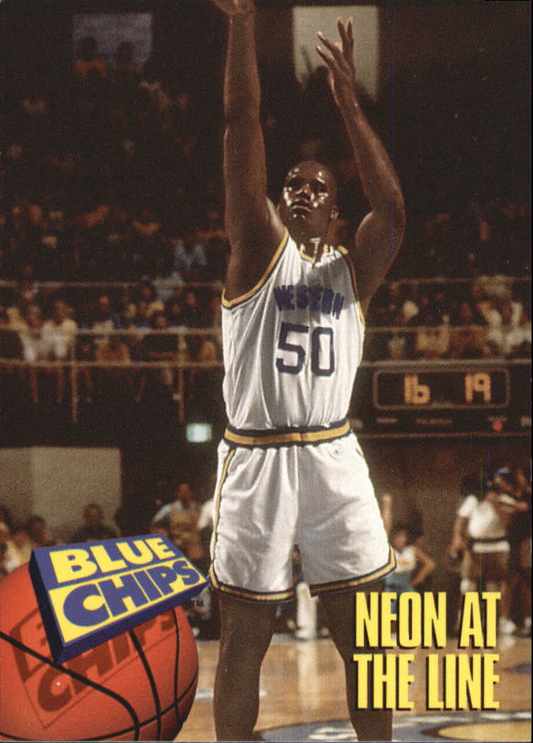 1994 SkyBox Premium Blue Chips #72 Neon at the Line/(O'Neal shooting free throw)