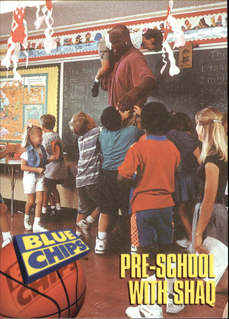 1994 SkyBox Premium Blue Chips #79 Pre-school with Shaq/(O'Neal with/pre-school kids)