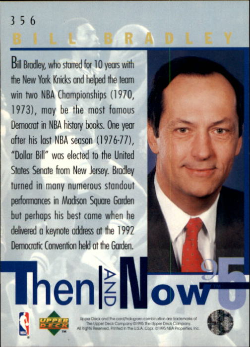 1994-95 Upper Deck #356 Bill Bradley TN back image