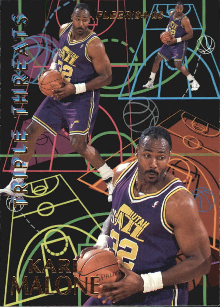 1994-95 Fleer Triple Threats #4 Karl Malone