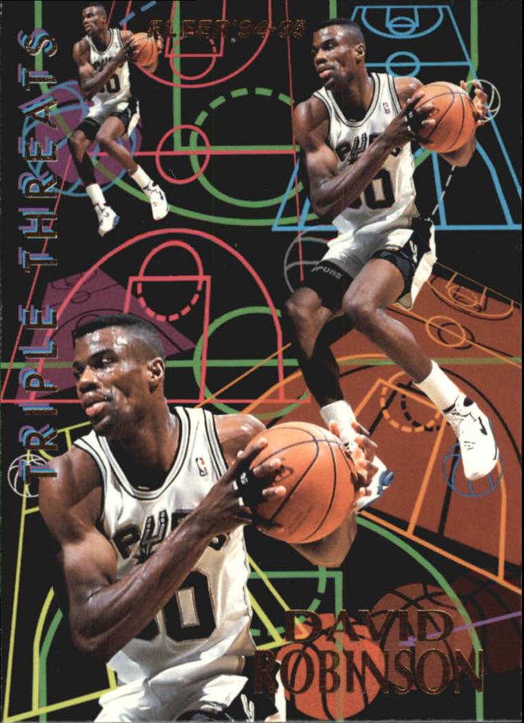 1994-95 Fleer Triple Threats #9 David Robinson