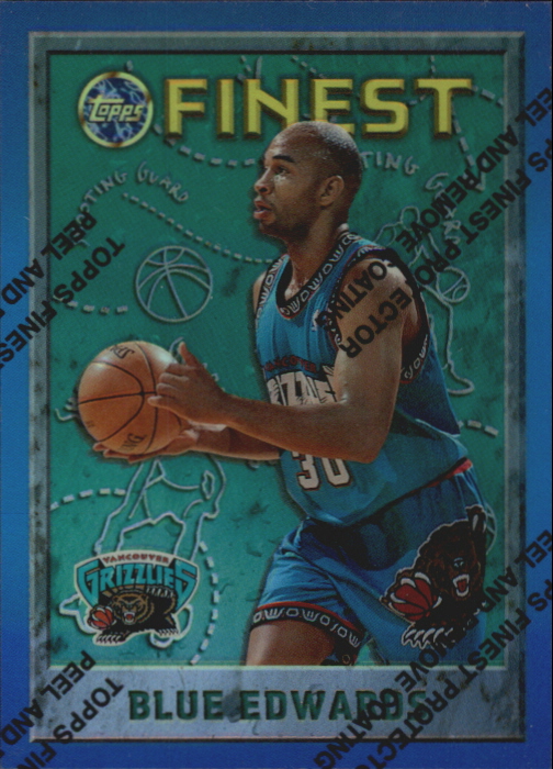 1995-96 Finest Refractors #158 Blue Edwards