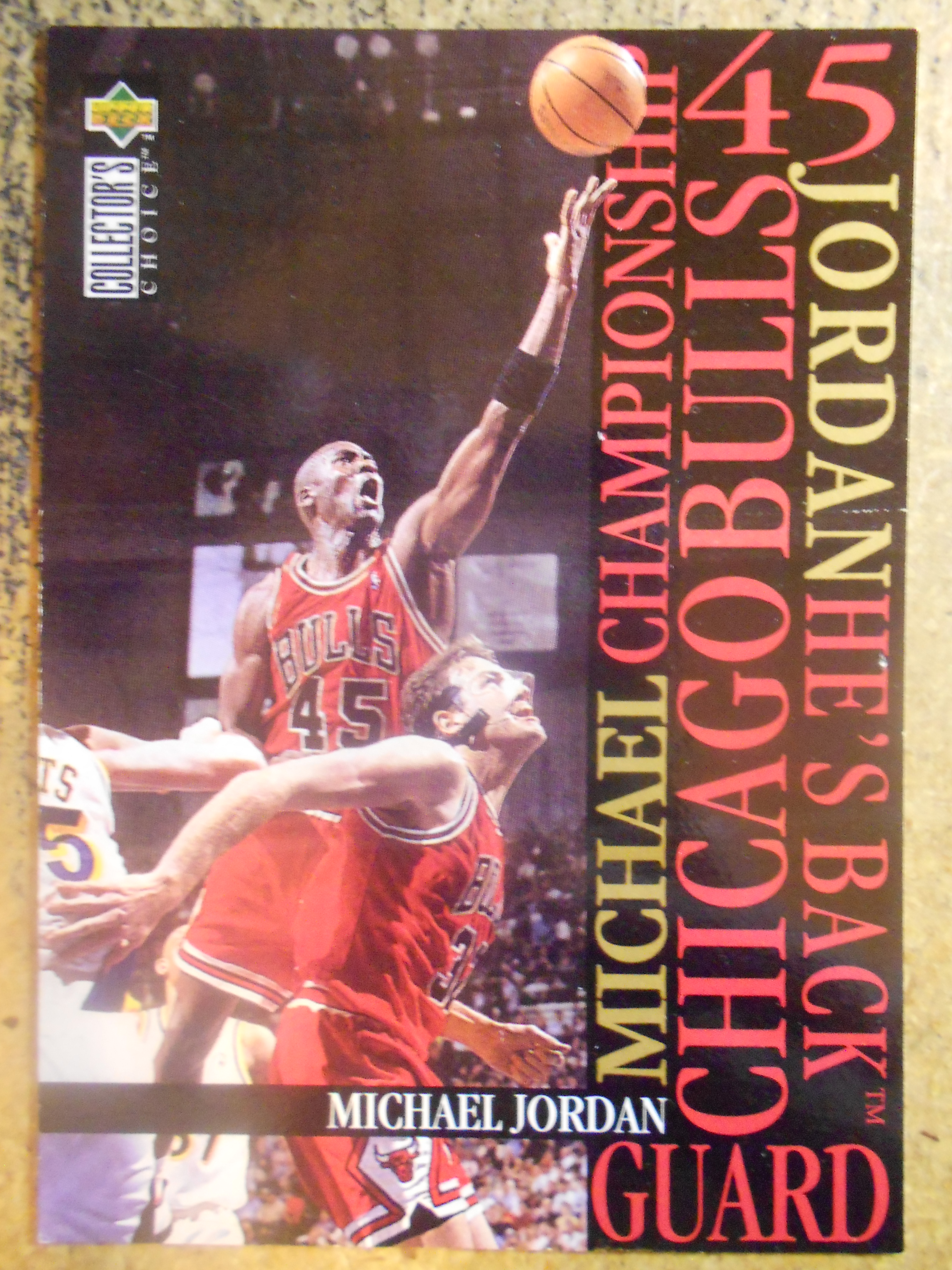 1995-96 Collector's Choice Jordan He's Back #M1 Michael Jordan/First Game Back