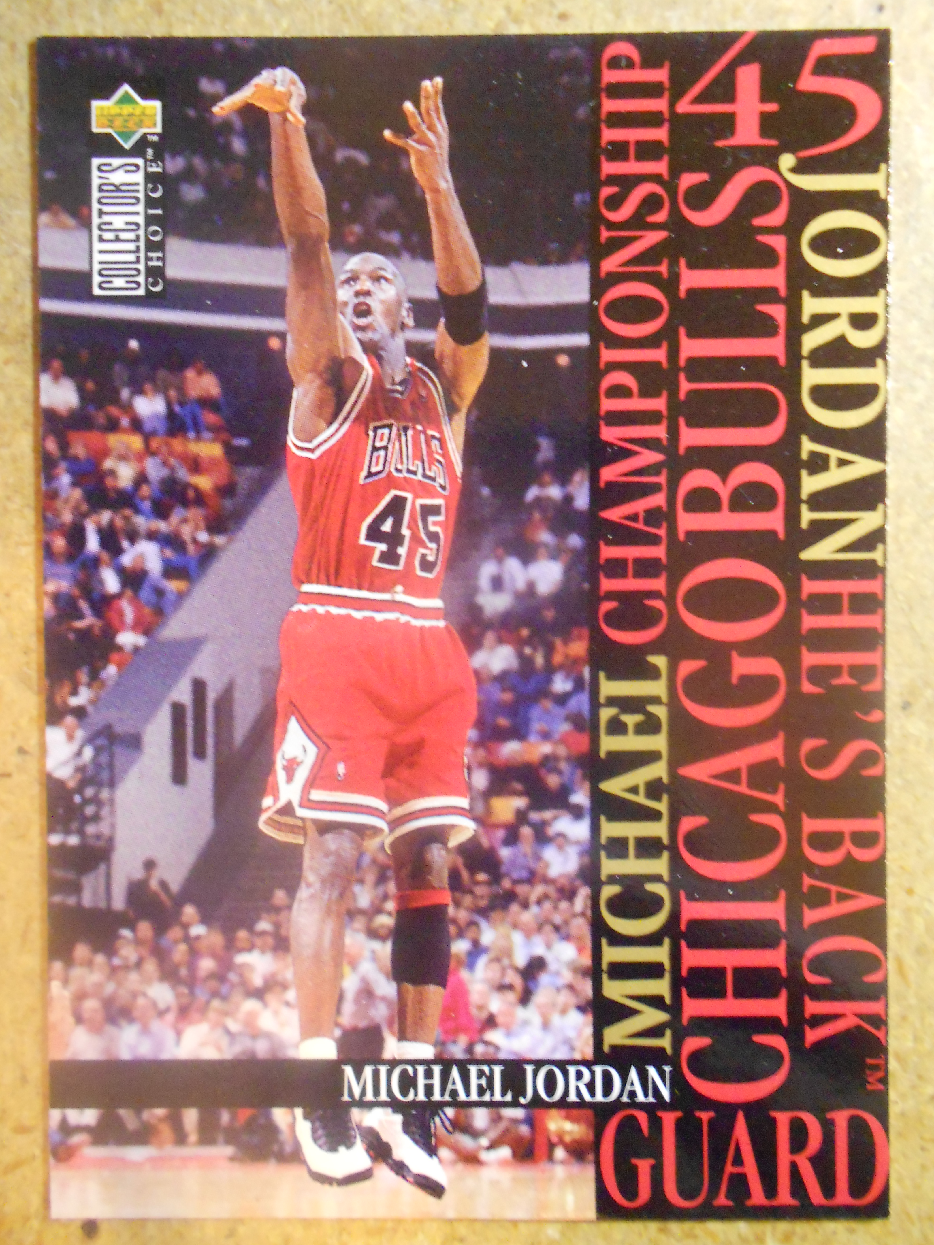 1995-96 Collector's Choice Jordan He's Back #M2 Michael Jordan/Buzzer beater versus Hawks