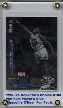 1995-96 Collector's Choice Player's Club Platinum #184 Shaquille O'Neal FF