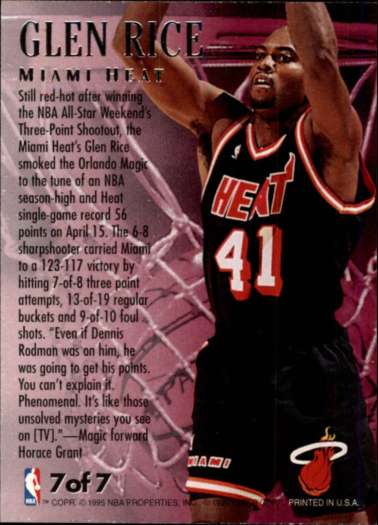 1995-96 (heat) Ultra Fabulous Fifties #7 Glen Rice 