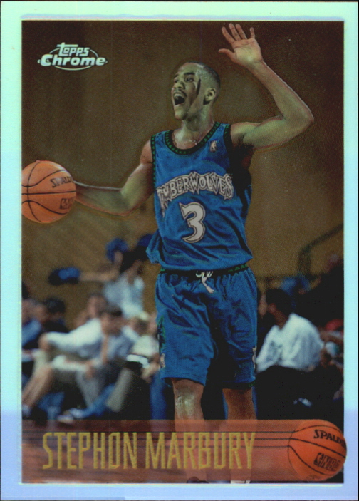 1996-97 Topps Chrome Refractors #177 Stephon Marbury