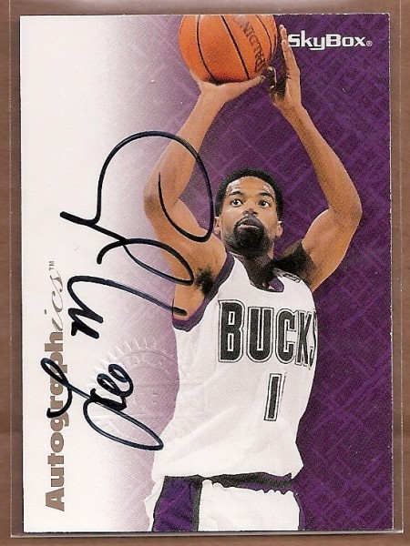 1996-97 SkyBox Premium Autographics #46 Lee Mayberry