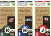 1996-97 Collector's Choice Mini-Cards Gold #M78 Michael Jordan/Anfernee Hardaway/Shawn Kemp back image