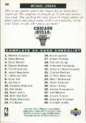 1996-97 Collector's Choice Stick-Ums 1 #S30 Michael Jordan back image