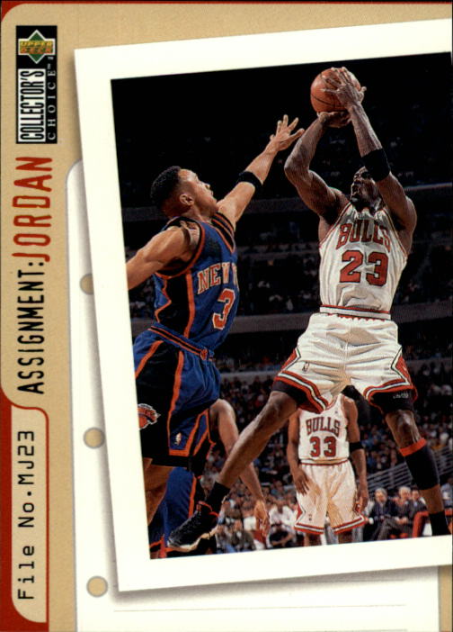 1996-97 Collector's Choice #364 John Starks/Michael Jordan AJ