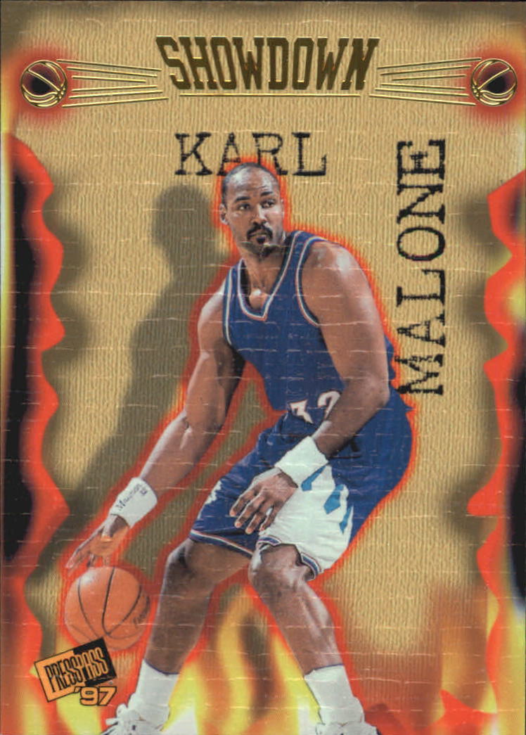 1997 Press Pass Double Threat Showdown #S2 Karl Malone/Danny Fortson