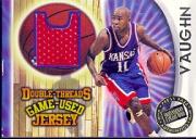 1997 Press Pass Double Threat Double Thread Jerseys #DD5 Jacques Vaughn/Karl Malone