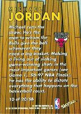1997-98 Z-Force Super Boss #10 Michael Jordan back image