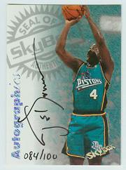 1997-98 SkyBox Premium Autographics Century Marks #34 Joe Dumars