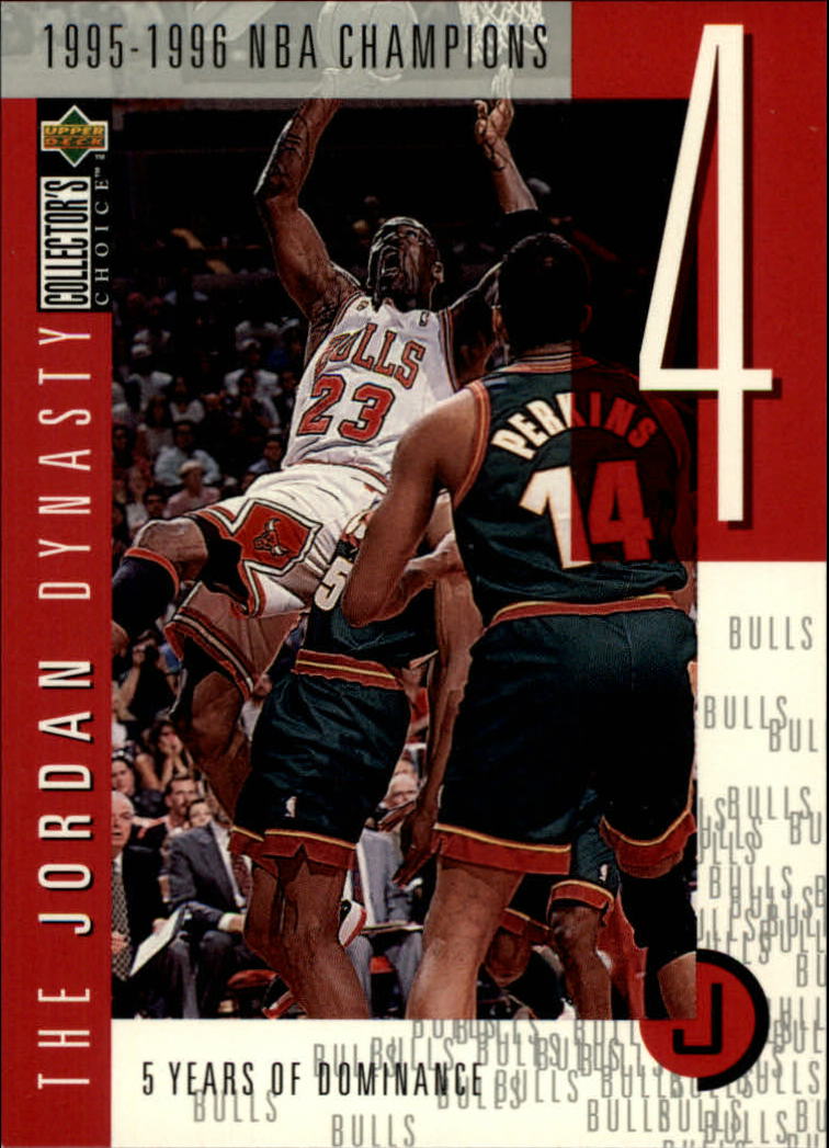 1997-98 Collector's Choice The Jordan Dynasty #4 Michael Jordan/1995-96 NBA Champs