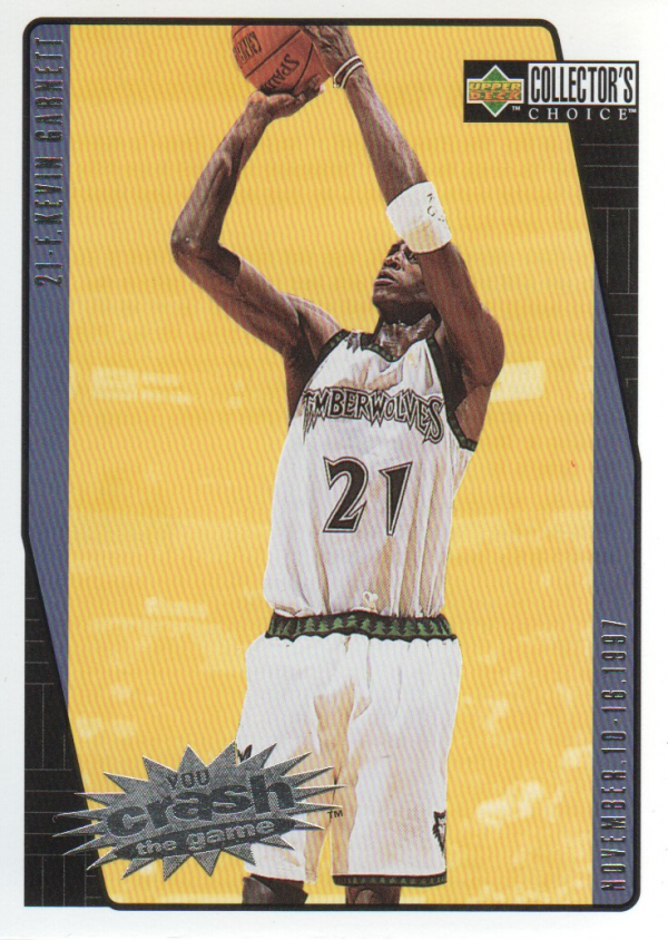 1997-98 Collector's Choice Crash the Game Scoring #C16A Kevin Garnett 11/10 L