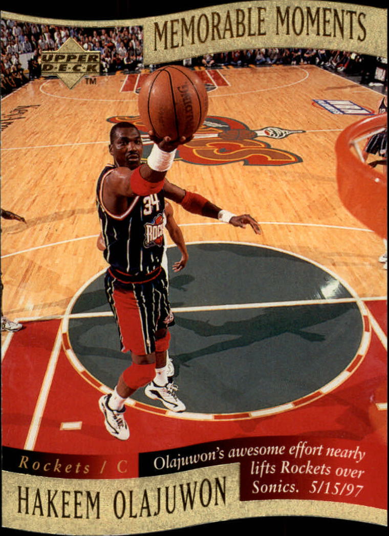 1997-98 Collector's Choice Memorable Moments #8 Hakeem Olajuwon