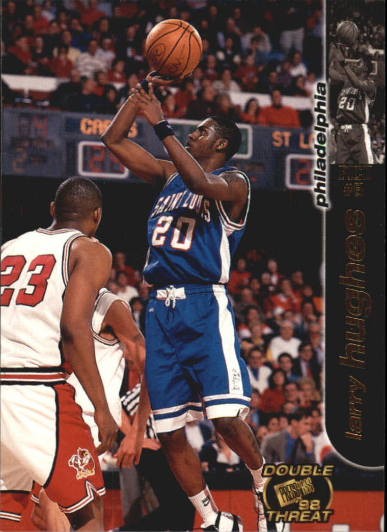 1998 Press Pass Double Threat #7 Larry Hughes