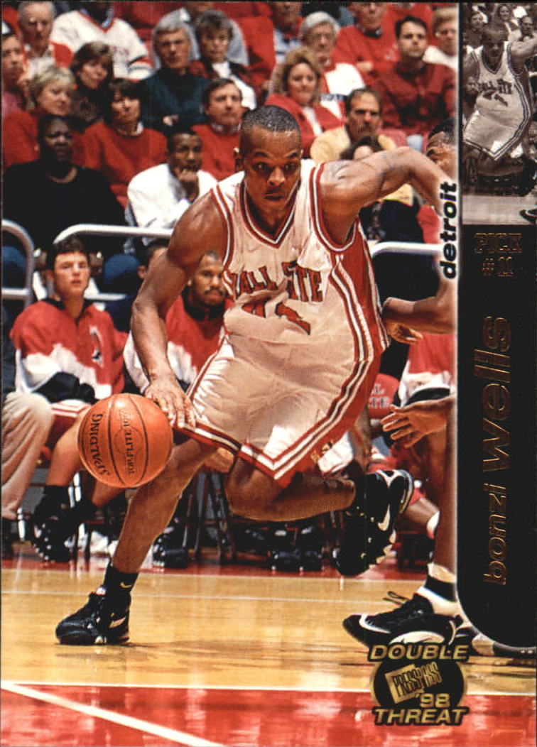 1998 Press Pass Double Threat #9 Bonzi Wells