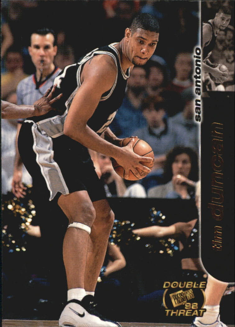 1998 Press Pass Double Threat #35 Tim Duncan