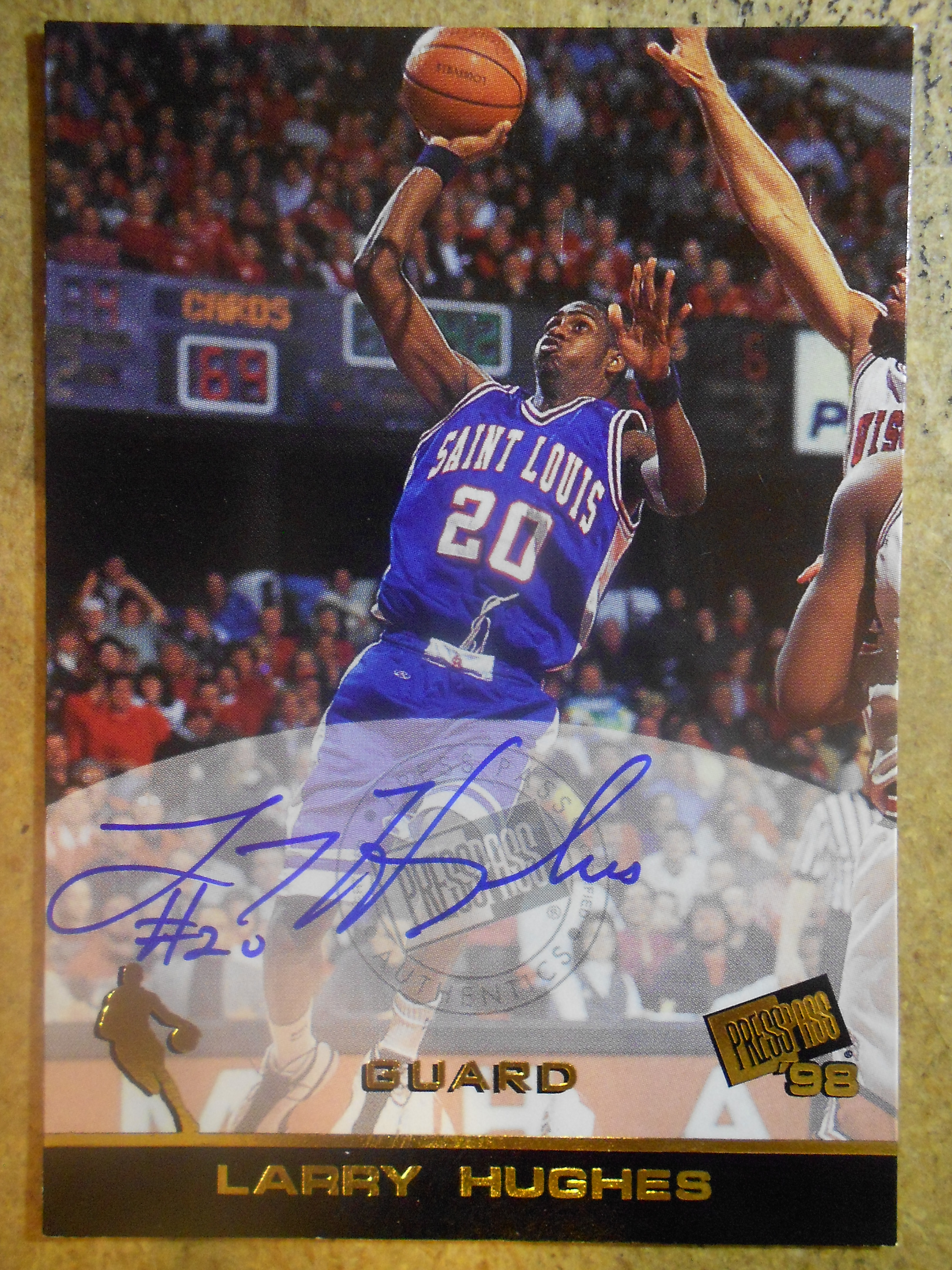 1998 Press Pass Autographs #16 Larry Hughes