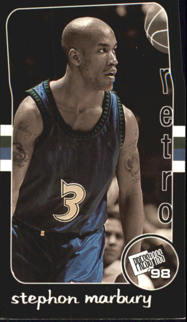 1998 Press Pass Double Threat Retros #R33 Stephon Marbury