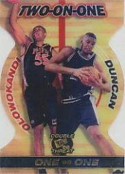 1998 Press Pass Double Threat Two-On-One #TO5 Michael Olowokandi/Tim Duncan