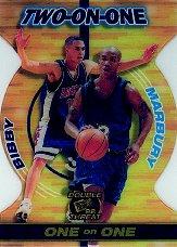 1998 Press Pass Double Threat Two-On-One #TO8 Mike Bibby/Stephon Marbury