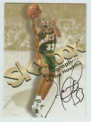 1998-99 SkyBox Premium Autographics #52 Hersey Hawkins