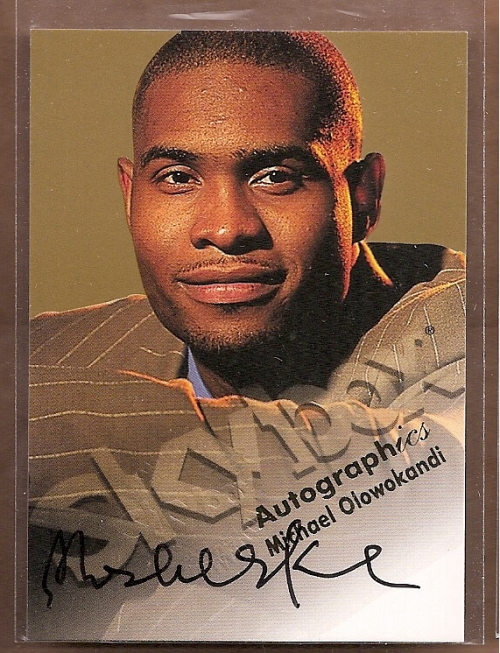 1998-99 SkyBox Premium Autographics #92 Michael Olowokandi