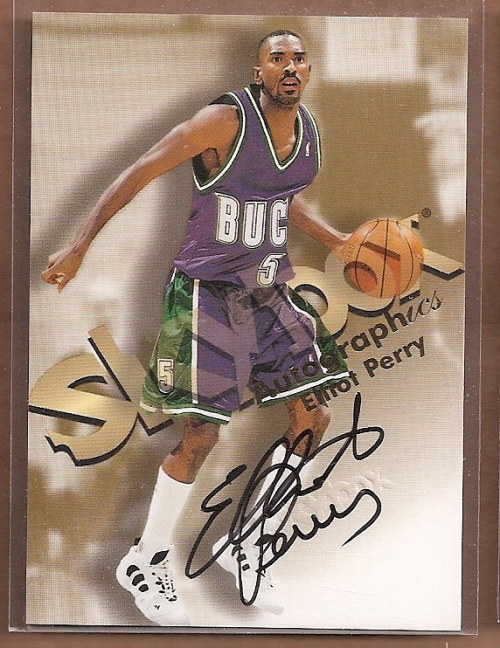 1998-99 SkyBox Premium Autographics #93 Elliot Perry